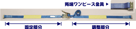 ラッシングベルト 両端ワンピース金具タイプ