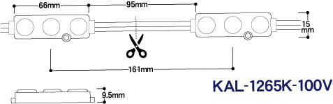 AC100V LEDモジュール「KAL-1265K-100V」図面